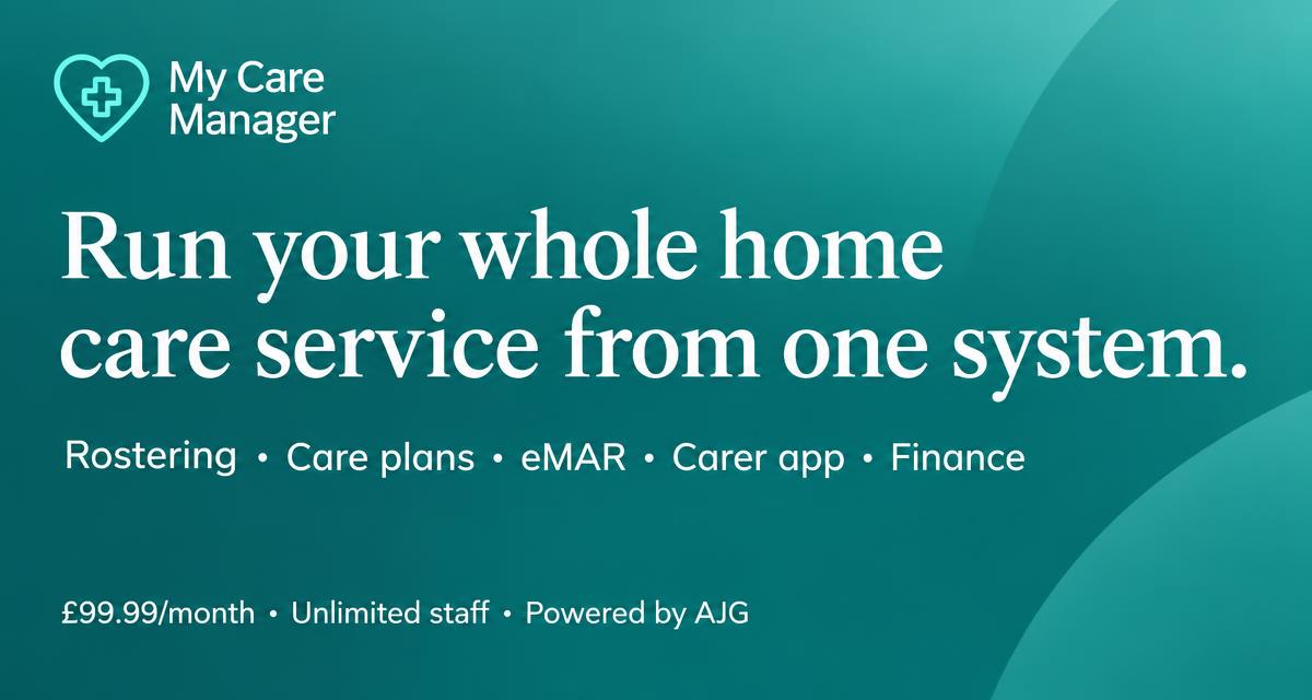 MyCareManager: rostering, care plans, eMAR, carer app and finance in one system