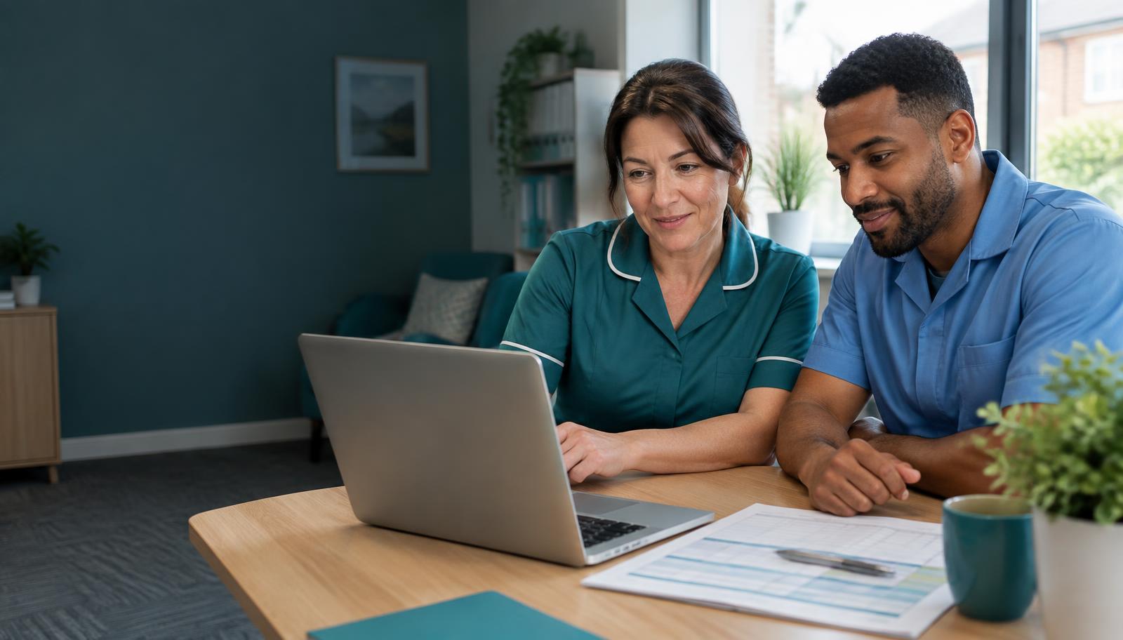 Home care manager and carer planning visits with MyCareManager